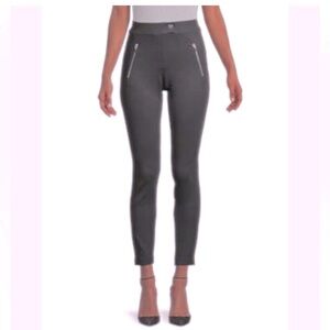 IVANKA TRUMP Gray Pullon Gold Zipper Skinny Pants NWOT
